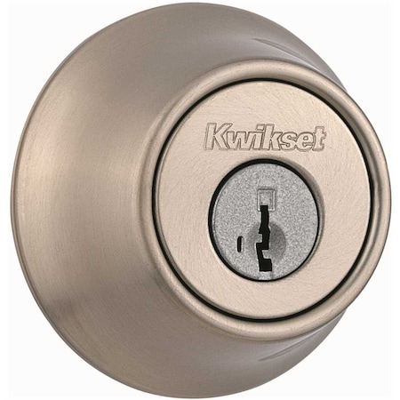 660 Series Satin Nickel Single Cylinder Deadbolt Featuring SmartKey Security